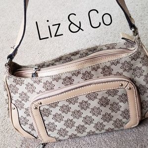 Liz&Co Brown and tan pattern shoulder bag purse